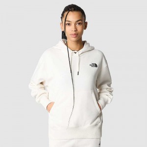 Bluza z Kapturem The North Face Essential Damskie Białe | Polska-3741520