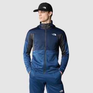 Bluza z Kapturem The North Face Mountain Athletics Full-Zip Męskie Niebieskie Granatowe Szare | Polska-0239586