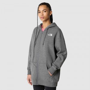 Bluza z Kapturem The North Face Open Gate Full-Zip Damskie Szare | Polska-0789512