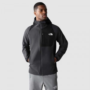 Bluza z Kapturem The North Face Sportowe Outdoor Męskie Szare Czarne Czarne | Polska-2509347