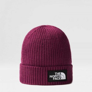 Czapka The North Face TNF Logo Box Cuffed Damskie Fuksja | Polska-0256734