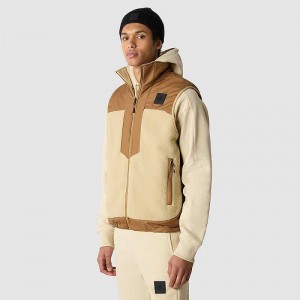 Kamizelka The North Face Fleeski Y2K Męskie Khaki Szare Brązowe | Polska-1693784