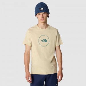 Koszulki The North Face Circle Logo Męskie Khaki | Polska-3921670