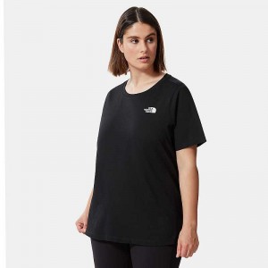 Koszulki The North Face Plus Size Simple Dome Damskie Czarne | Polska-4512860