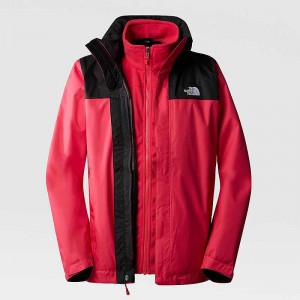 Kurtka 3 W 1 The North Face Evolve II Triclimate® Męskie Czerwone Czarne | Polska-3180645