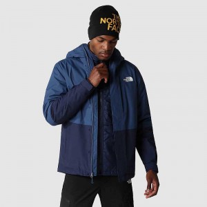 Kurtka 3 W 1 The North Face New DryVent™ Syntetyczna Triclimate Męskie Niebieskie Granatowe | Polska-7509621