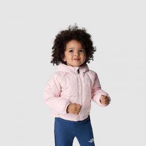 Kurtka Z Kapturem The North Face Reversible Perrito Little Dziecięce Różowe | Polska-9041276