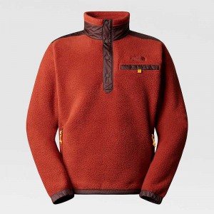 Kurtki Polarowe The North Face Royal Arch Snap-Neck Męskie Brązowe Czarne Brązowe | Polska-6402197