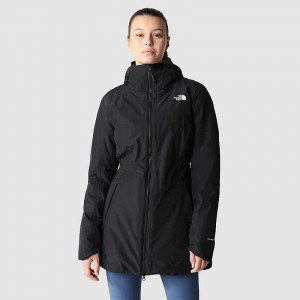 Kurtki Przeciwdeszczowe The North Face Hikesteller Damskie Czarne | Polska-8290465