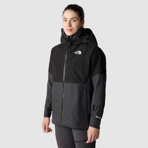 Kurtki Przeciwdeszczowe The North Face Jazzi GORE-TEX® Damskie Szare Czarne | Polska-0871263