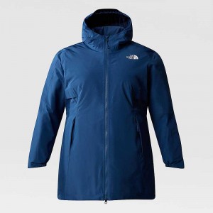 Kurtki Przeciwdeszczowe The North Face Plus Size Hikesteller Damskie Niebieskie | Polska-4718302