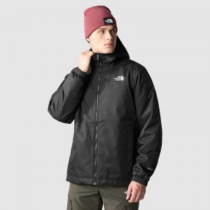 Kurtki Przeciwdeszczowe The North Face Quest Męskie Czarne Białe | Polska-9083627