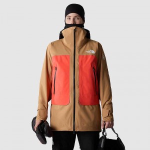 Kurtki Przeciwdeszczowe The North Face Summit Verbier GORE-TEX® Damskie Pomarańczowe | Polska-6274950