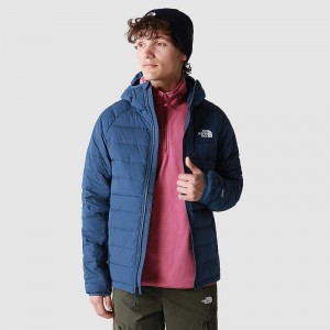 Kurtki Puchowe The North Face Belleview Stretch Męskie Niebieskie | Polska-4197608