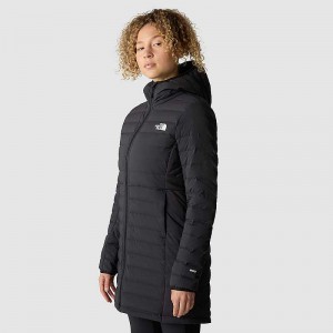 Kurtki Puchowe The North Face Belleview Stretch Damskie Czarne | Polska-1960742