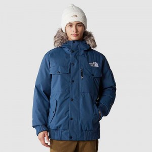 Kurtki Puchowe The North Face Gotham Męskie Niebieskie | Polska-5971064