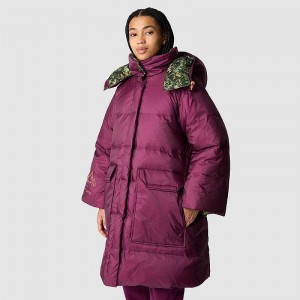 Kurtki Puchowe The North Face Hyalite Damskie Fuksja Oliwkowe | Polska-7652109