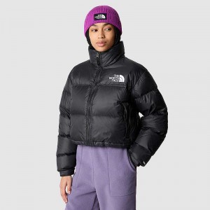 Kurtki Puchowe The North Face Nuptse Damskie Czarne | Polska-0319587