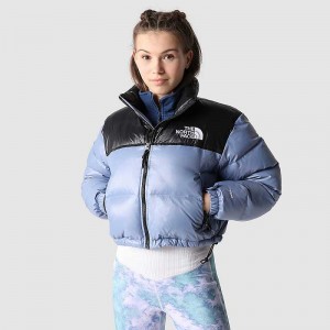 Kurtki Puchowe The North Face Nuptse Damskie Niebieskie | Polska-0185647