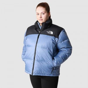 Kurtki Puchowe The North Face Plus Size 1996 Retro Nuptse Damskie Niebieskie | Polska-1792834