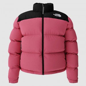 Kurtki Puchowe The North Face Plus Size 1996 Retro Nuptse Damskie Różowe | Polska-4051268