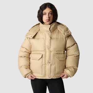 Kurtki Puchowe The North Face Sierra Damskie Khaki Szare | Polska-1076825