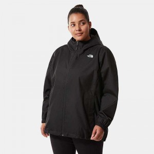 Kurtki The North Face Plus Size Quest Damskie Czarne | Polska-4527083