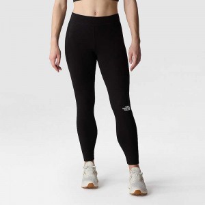 Legginsy The North Face Bawełniane Damskie Czarne | Polska-2683450