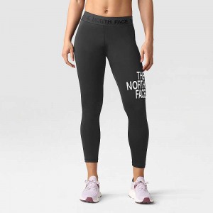 Legginsy The North Face Flex Mid Rise Damskie Czarne Białe | Polska-4189075