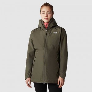 Płaszcz The North Face Hikesteller Damskie Szare Brązowe Zielone | Polska-5496087