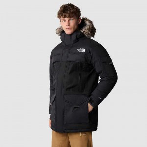 Płaszcz The North Face McMurdo 2 Męskie Czarne Białe | Polska-0376159