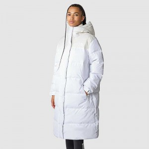 Płaszcz The North Face Nuptse Damskie Białe Białe | Polska-9145378