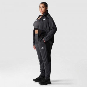 Spodnie The North Face Plus Size Mountain Athletics Fleece Damskie Szare Czarne | Polska-8451320