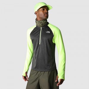 Swetry Z Polaru The North Face 1/4 Zip Run Męskie Żółte Szare | Polska-9751840