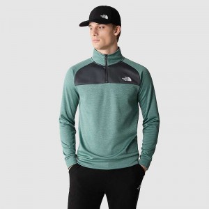 Swetry Z Polaru The North Face Reaxion 1/4 Zip Męskie Ciemny Oliwkowe Szare | Polska-9413560