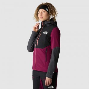 Wiatrówka The North Face Dawn Turn Hybryd Softshell Damskie Fuksja Czarne Szare | Polska-9861450