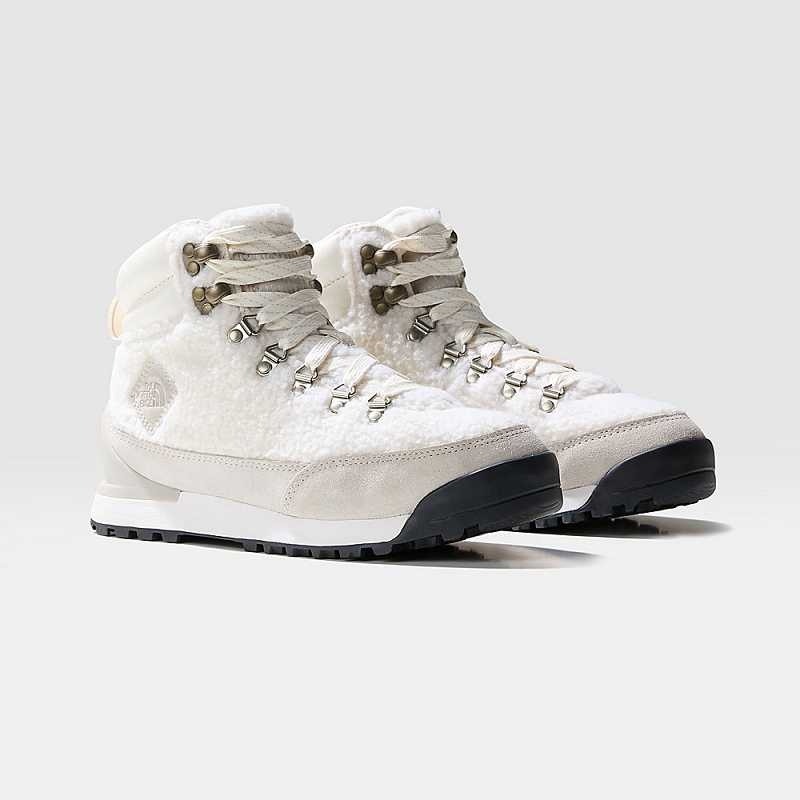 Buty Lifestyle The North Face Back-To-Berkeley IV High-Pile Damskie Białe Srebrne Szare | Polska-4621379