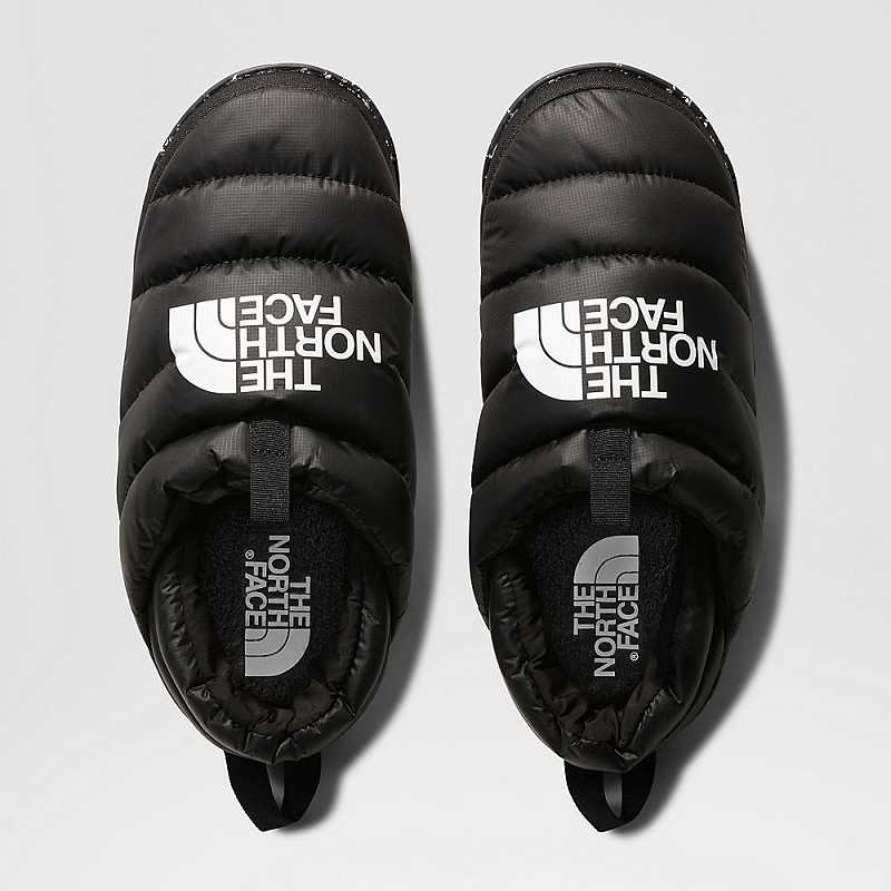 Buty Zimowe The North Face Nuptse Męskie Czarne Białe | Polska-0649738