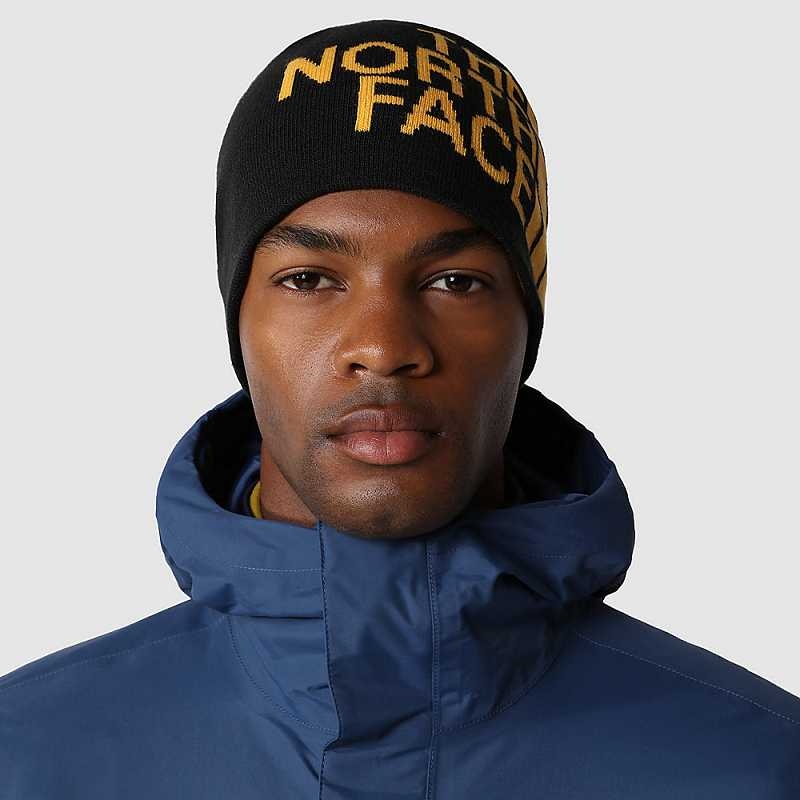 Czapka The North Face Reversible TNF Banner Damskie Czarne Złote | Polska-5632401