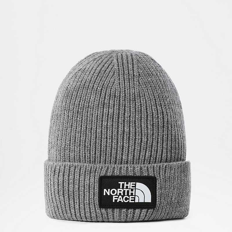 Czapka The North Face TNF Logo Box Cuffed Męskie Szare | Polska-7125903