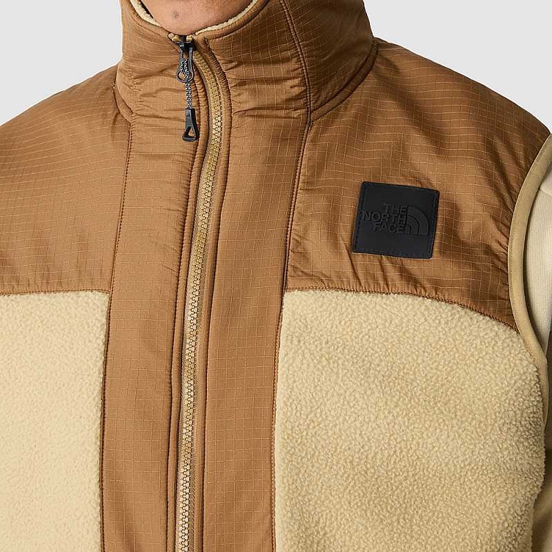 Kamizelka The North Face Fleeski Y2K Męskie Khaki Szare Brązowe | Polska-1693784