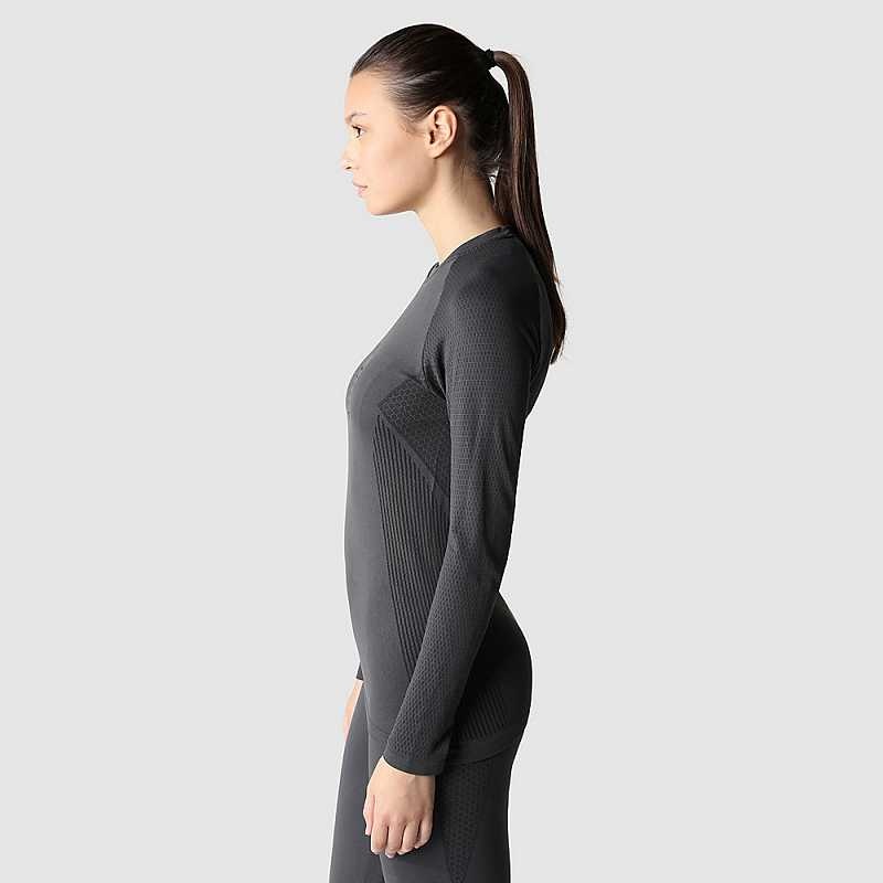 Koszulki The North Face Active Long-Sleeve Damskie Szare Czarne | Polska-5640813