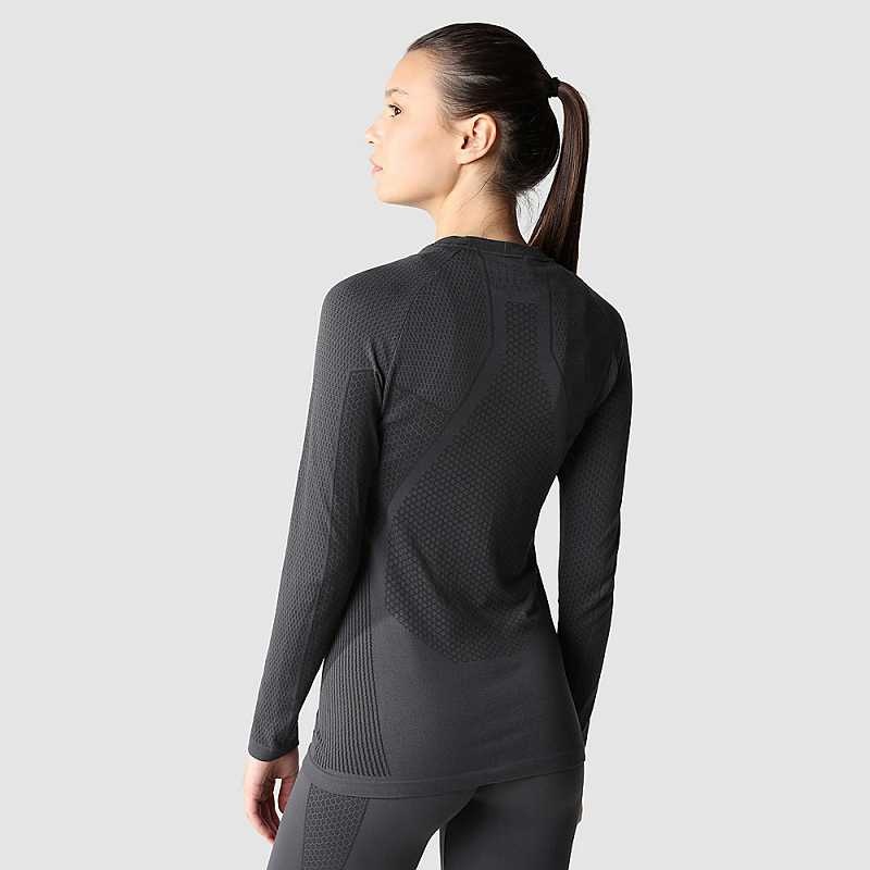 Koszulki The North Face Active Long-Sleeve Damskie Szare Czarne | Polska-5640813