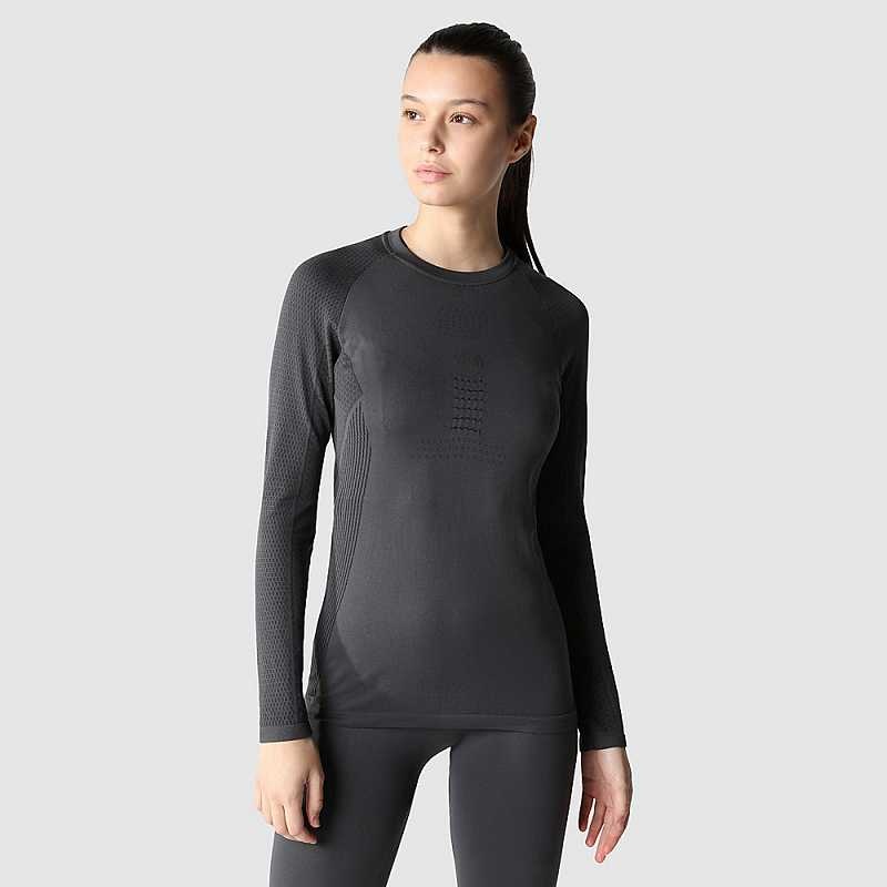 Koszulki The North Face Active Long-Sleeve Damskie Szare Czarne | Polska-5640813