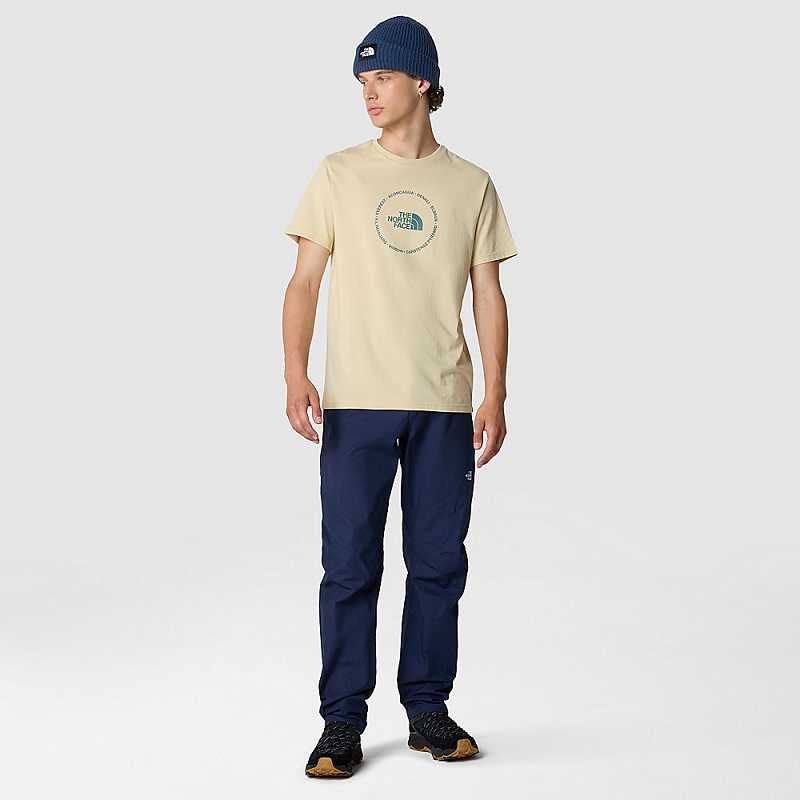 Koszulki The North Face Circle Logo Męskie Khaki | Polska-3921670