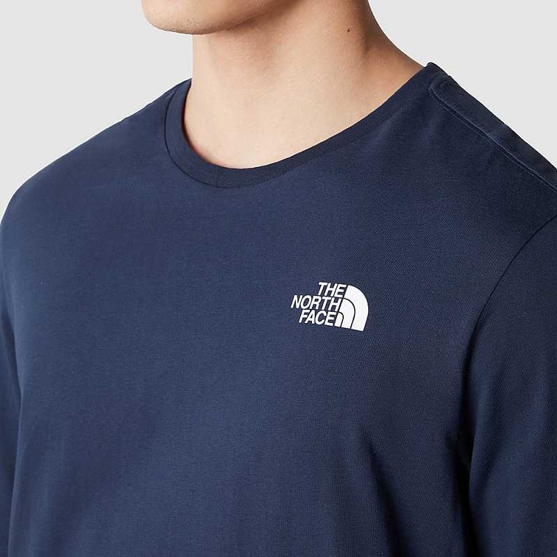 Koszulki The North Face Easy Long-Sleeve Męskie Granatowe | Polska-9431207