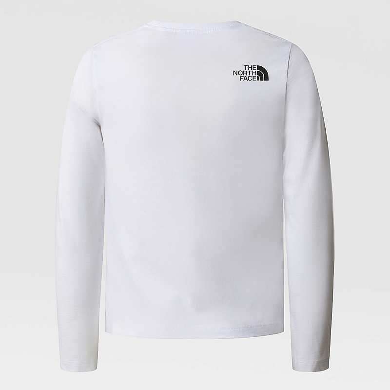 Koszulki The North Face Grafiką Long-Sleeve Chłopięce Białe | Polska-1248976