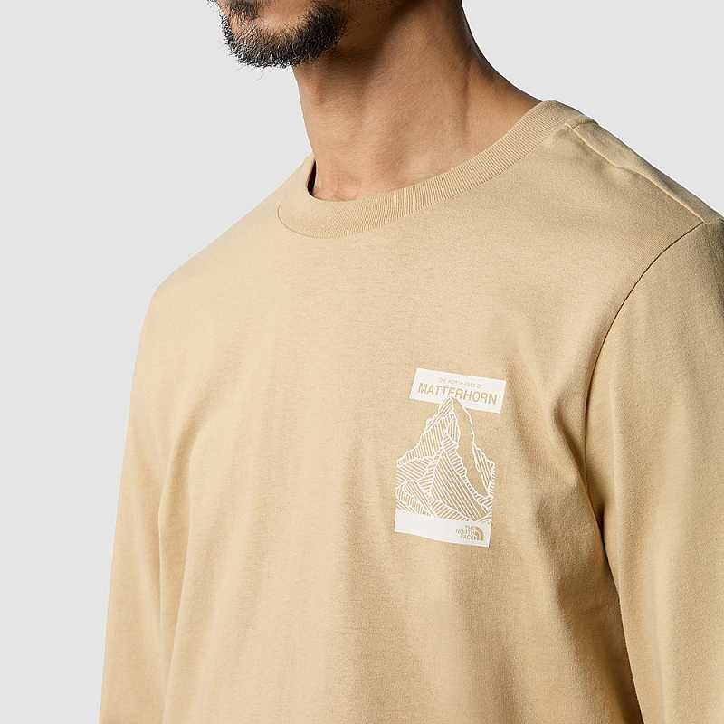 Koszulki The North Face Matterhorn Face Long-Sleeve Męskie Khaki Szare | Polska-8615703