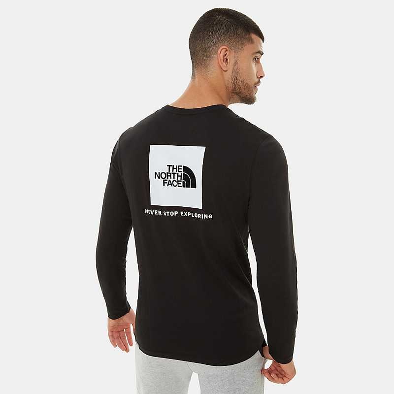 Koszulki The North Face Redbox Long-Sleeve Męskie Czarne | Polska-2871059