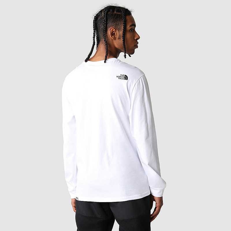 Koszulki The North Face Simple Dome Long-Sleeve Męskie Białe | Polska-3570186